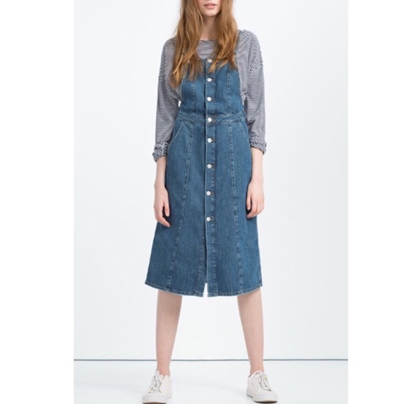 zara dungaree dress